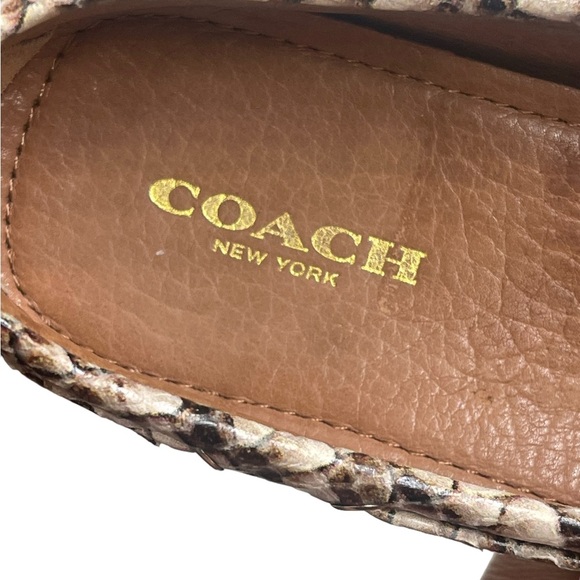 Coach Nadia Driving Mocs Bow Tassel
Loafers Snake Print Leather Shoe Flats 5.5B - Picture 14 of 16